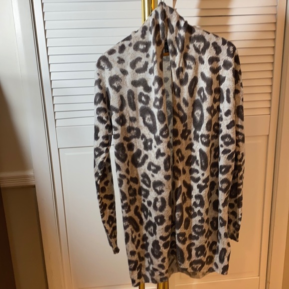 Animal Print Cardigan Sweater - Picture 1 of 4